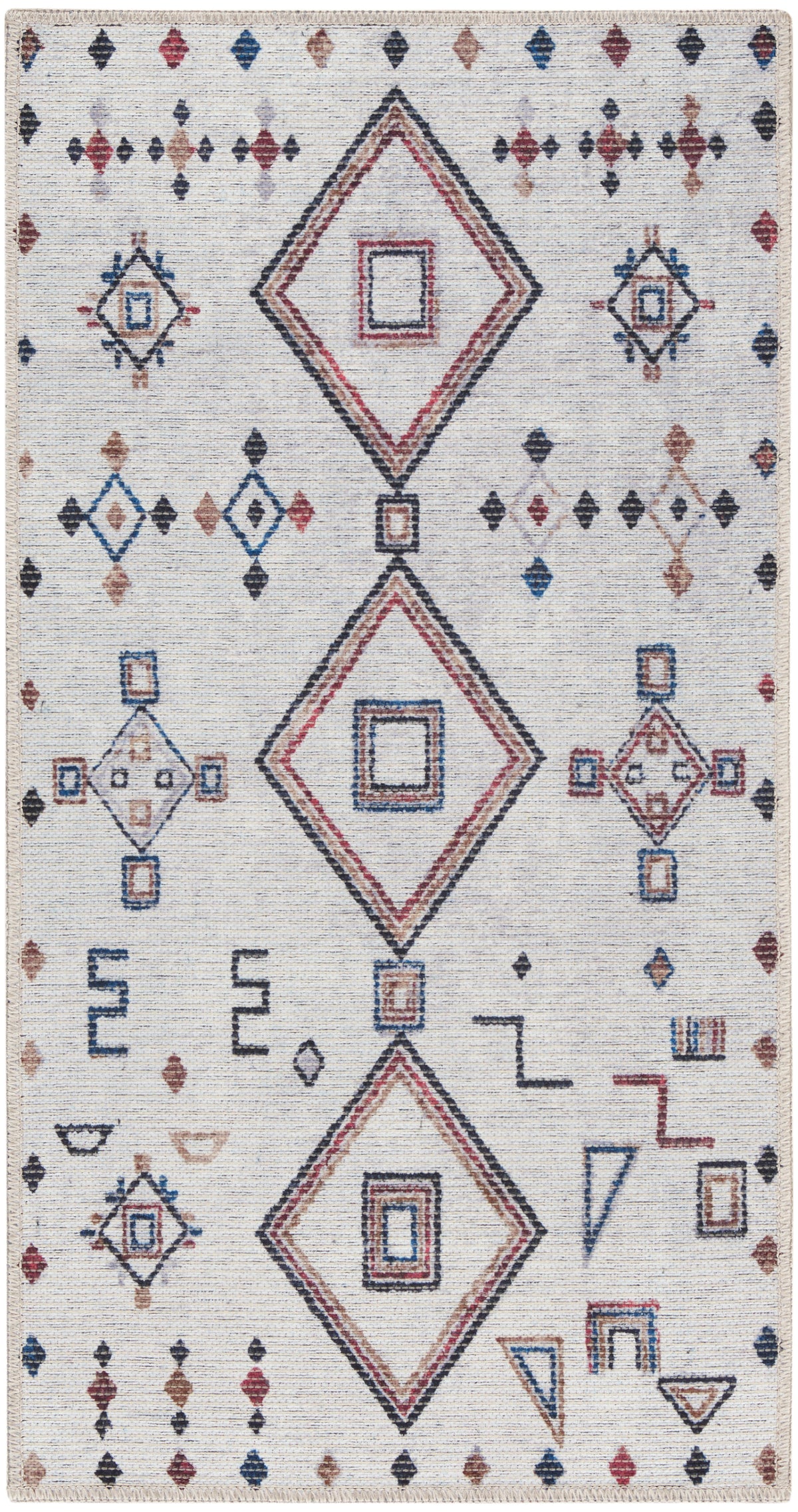 New Concept Washables SR108 Ivory Multicolor Rug