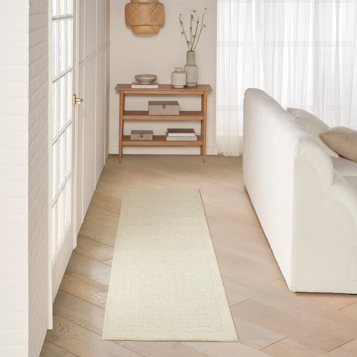 Pure Grids PGR01 Ivory Beige Rug