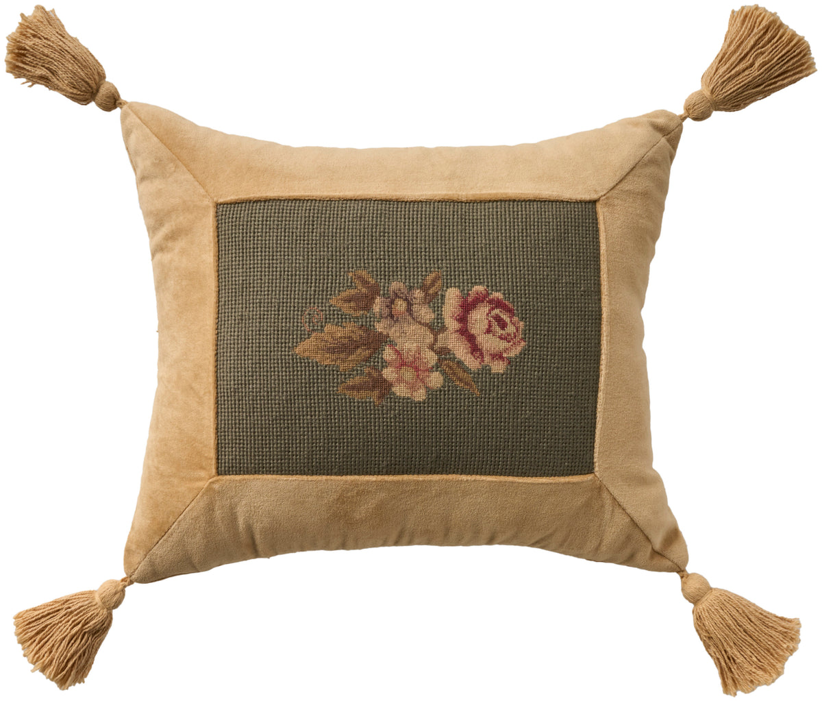 Vintage Pillow V1809 Sage 13" x 15" Throw Pillows