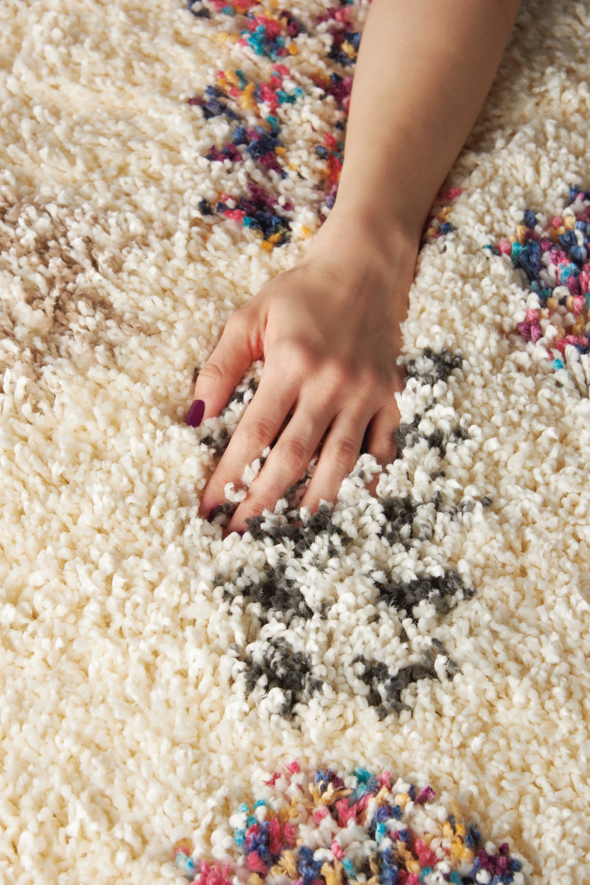 Denmark Shag DNK01 Ivory Rug