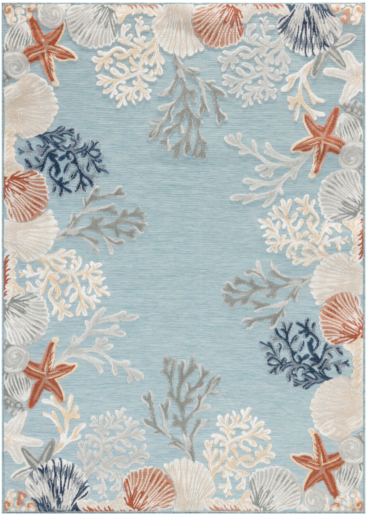 Suncoast SNC04 Teal Multicolor Rug