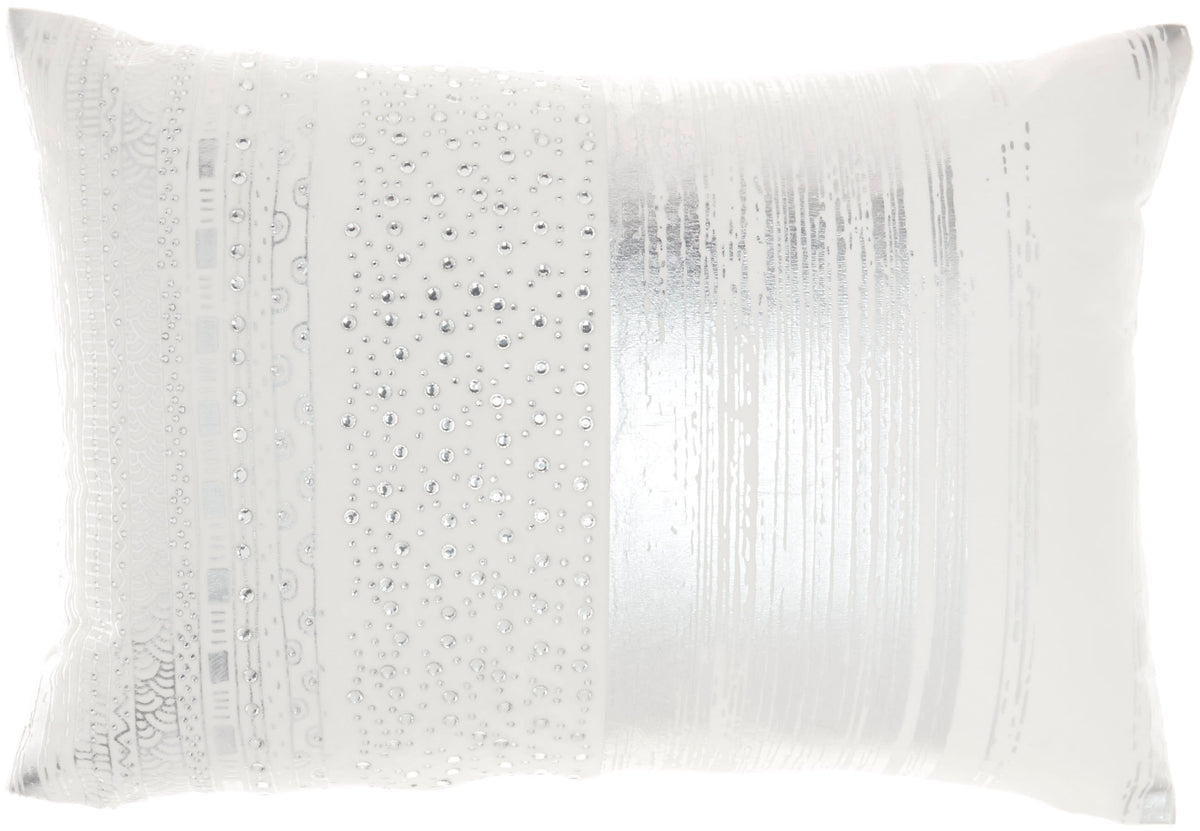 Sofia L0293 Silver 14" x 20" Throw Pillows