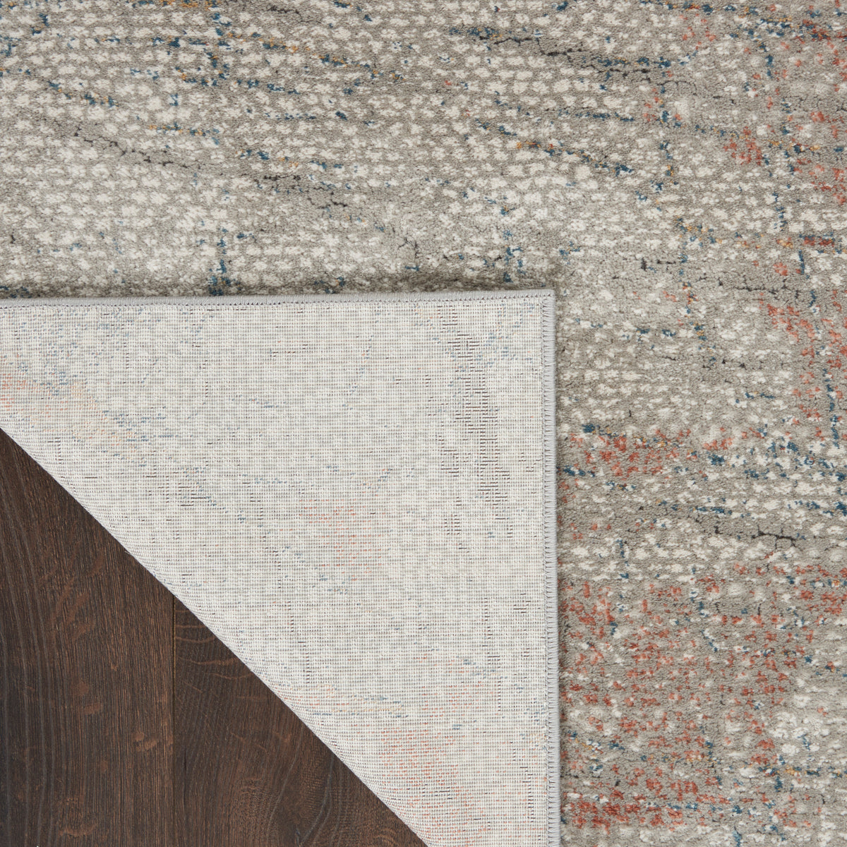 Rustic Textures RUS15 Light Grey Rust Rug