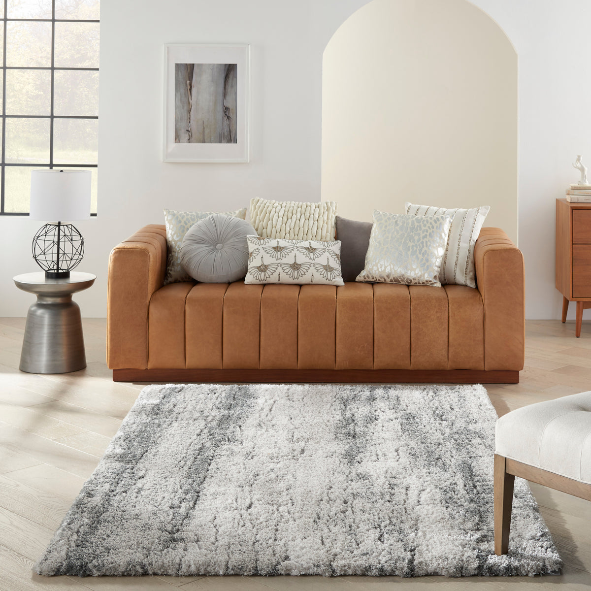 Dreamy Shag DRS01 Ivory Charcoal Rug