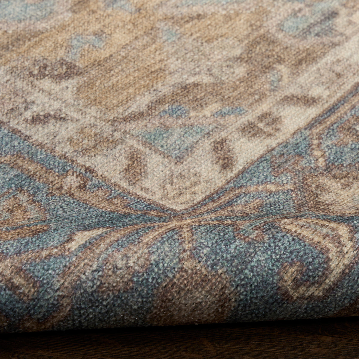 Vintage Washables VWS13 Blue Green Rug