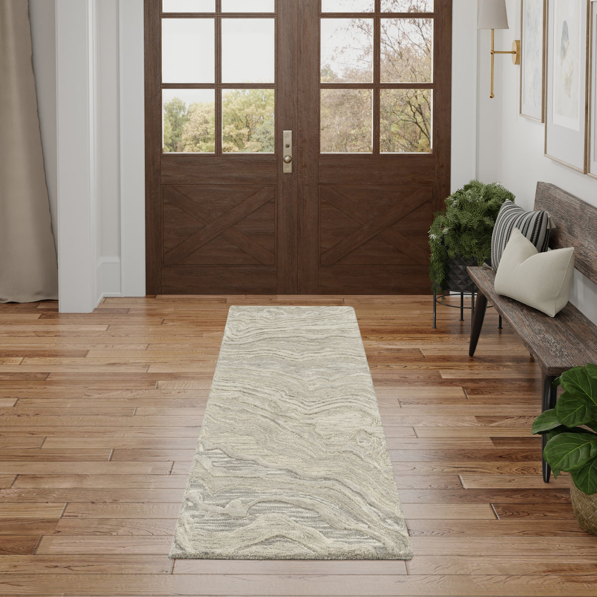 Graceful GRU01 Grey Rug