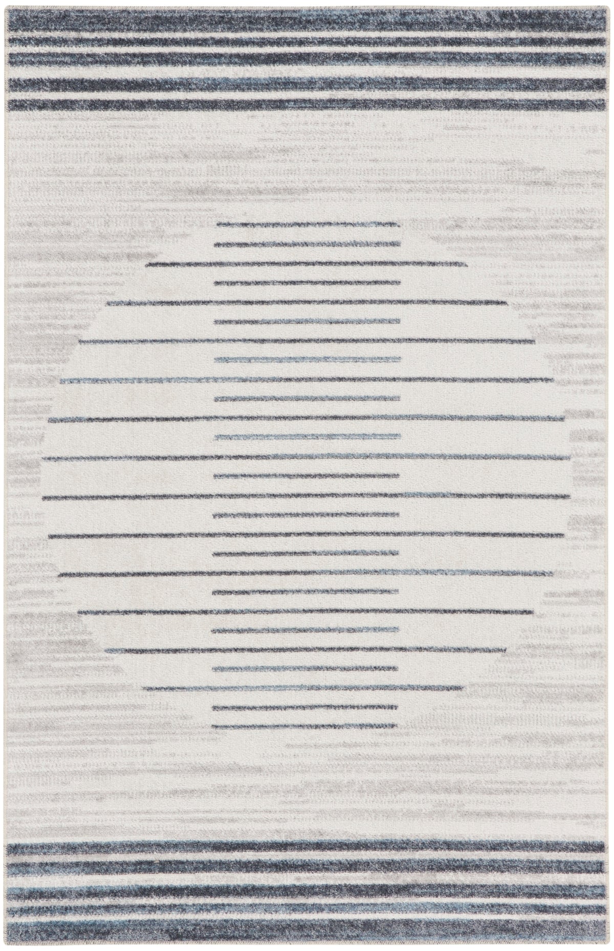 Astra Machine Washable ASW04 Ivory Blue Rug