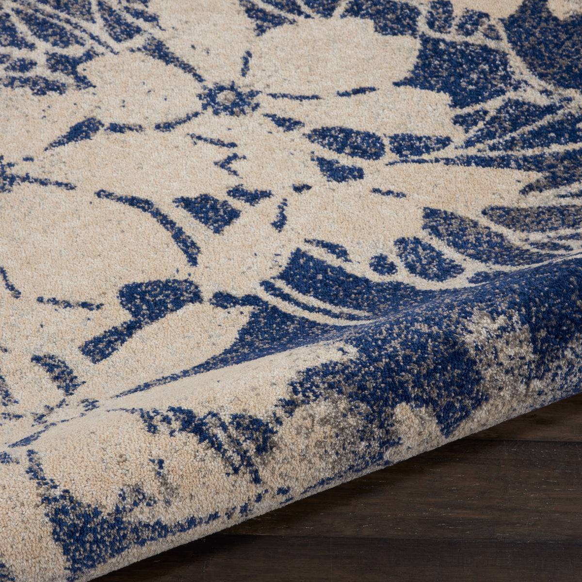 Tranquil TRA08 Beige Navy Rug