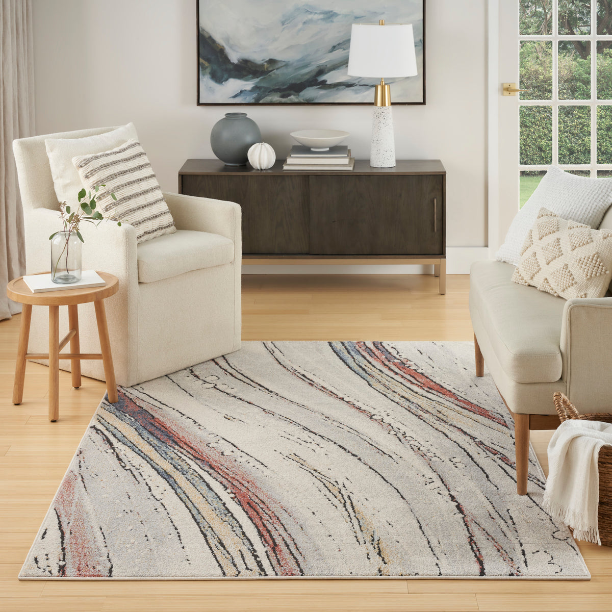 Motion MTT01 Ivory Multicolor Rug