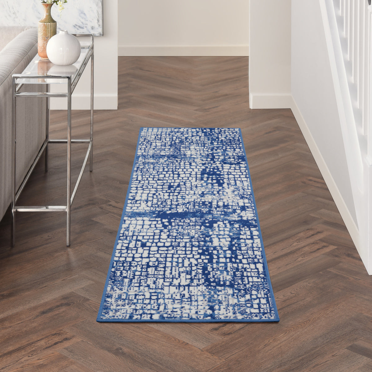 Whimsicle WHS07 Ivory Navy Rug