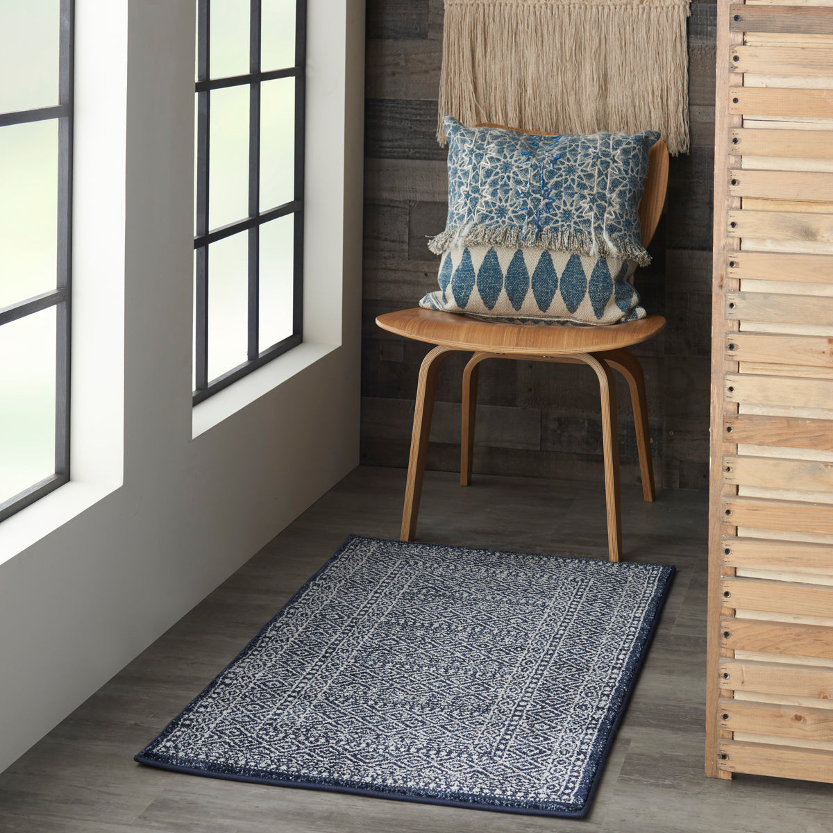 Palermo PMR04 Navy/Grey Rug