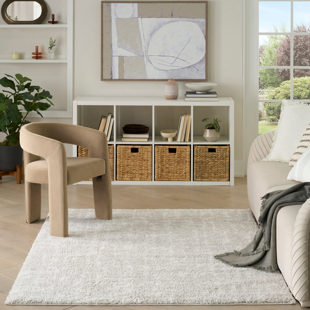 Modern Shag MMD06 Grey Ivory Rug