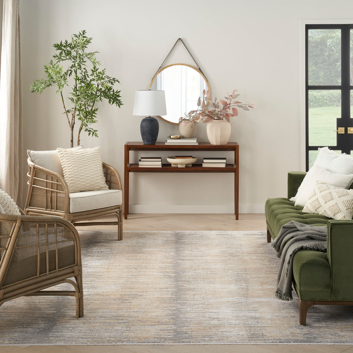 Abstract Hues ABH03 Grey Gold Rug