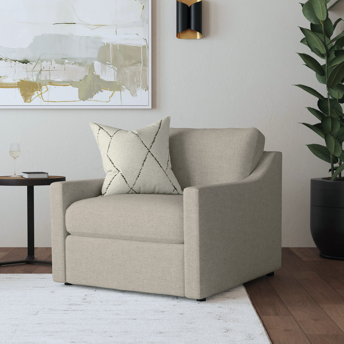 Sky Fabric Chair 37" W