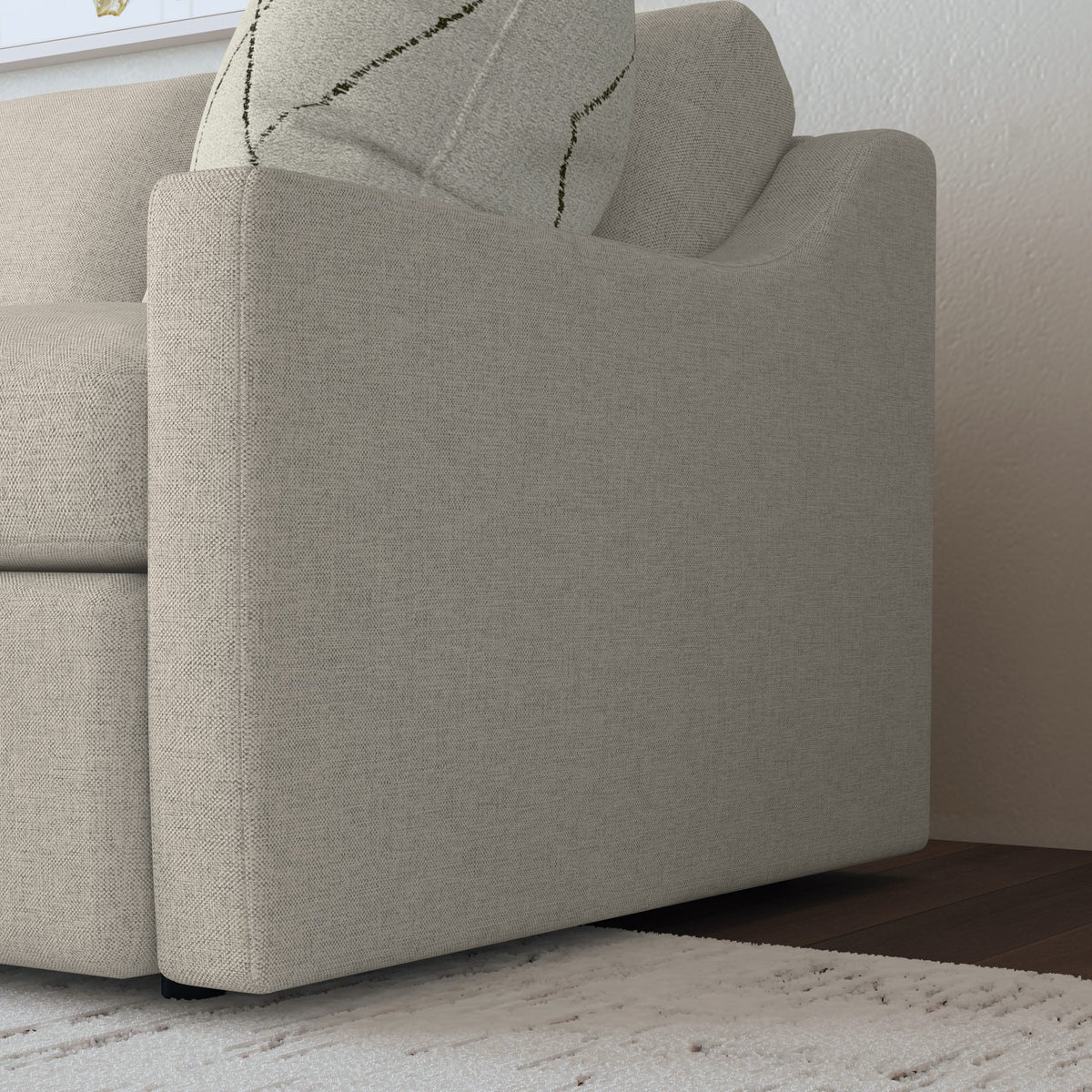Sky Fabric Loveseat 58" W
