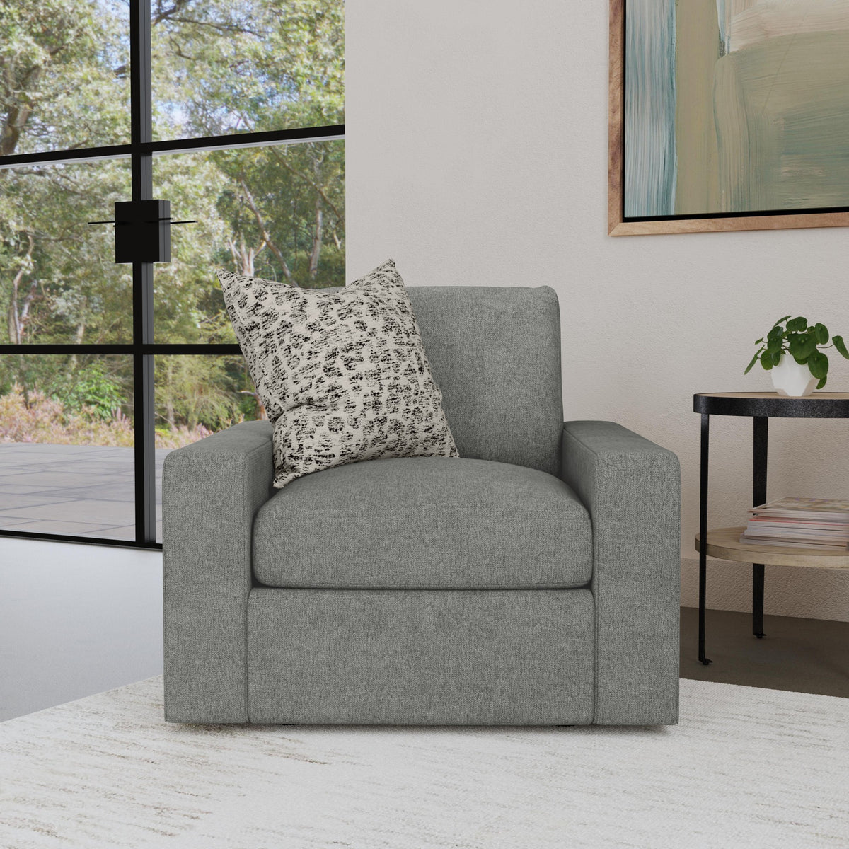 Sky Fabric Chair 43" W