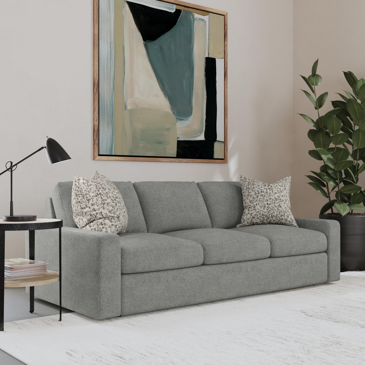 Sky Fabric Sofa 89" W