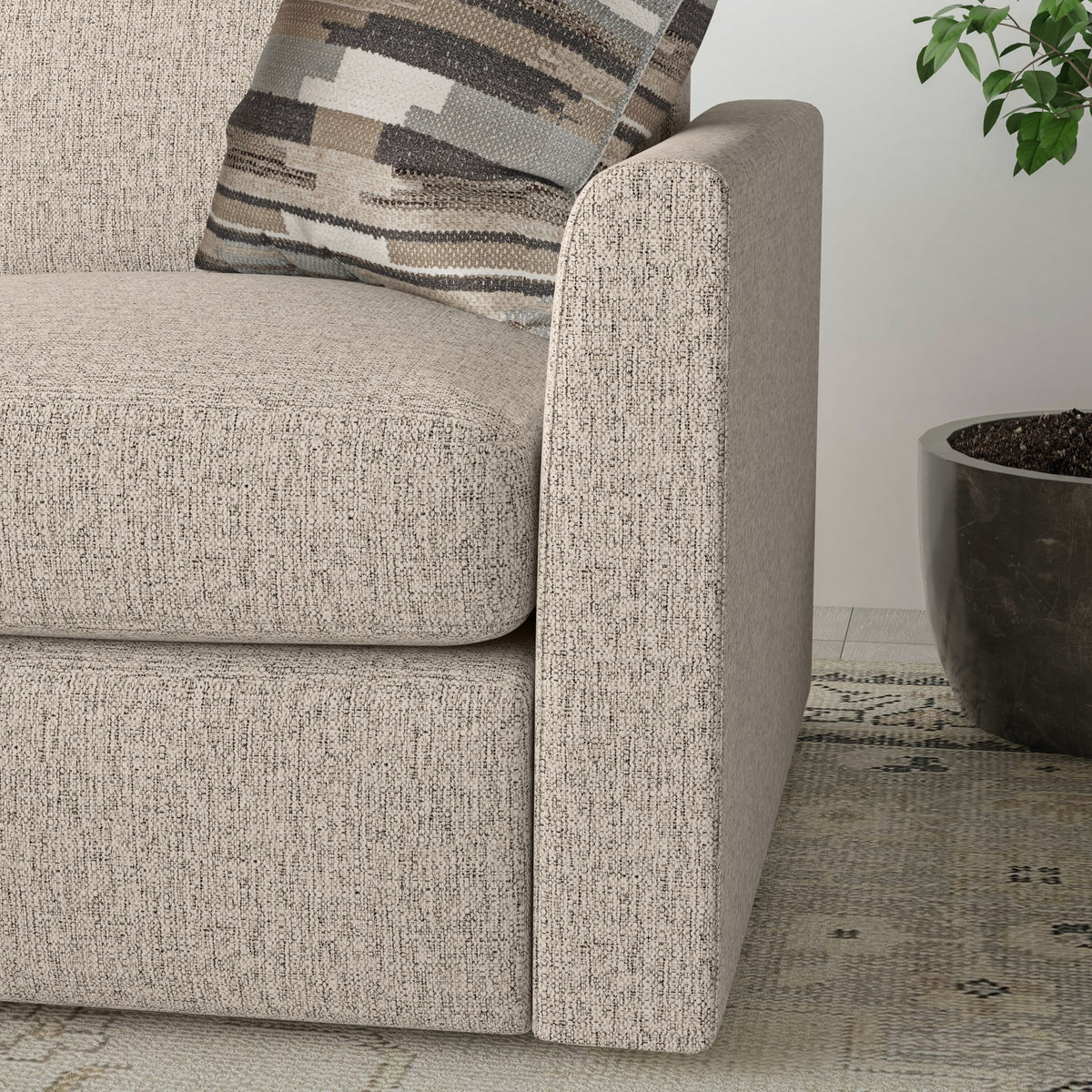 Sky Fabric Loveseat 62" W