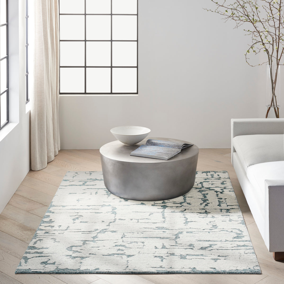 CK009 Sculptural SCL01 Teal Rug