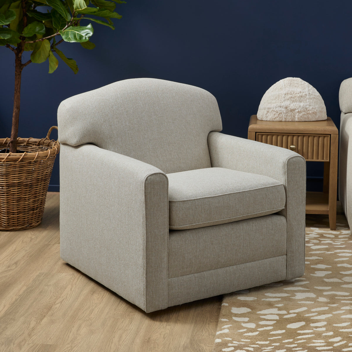 Aggie Fabric Swivel Chair