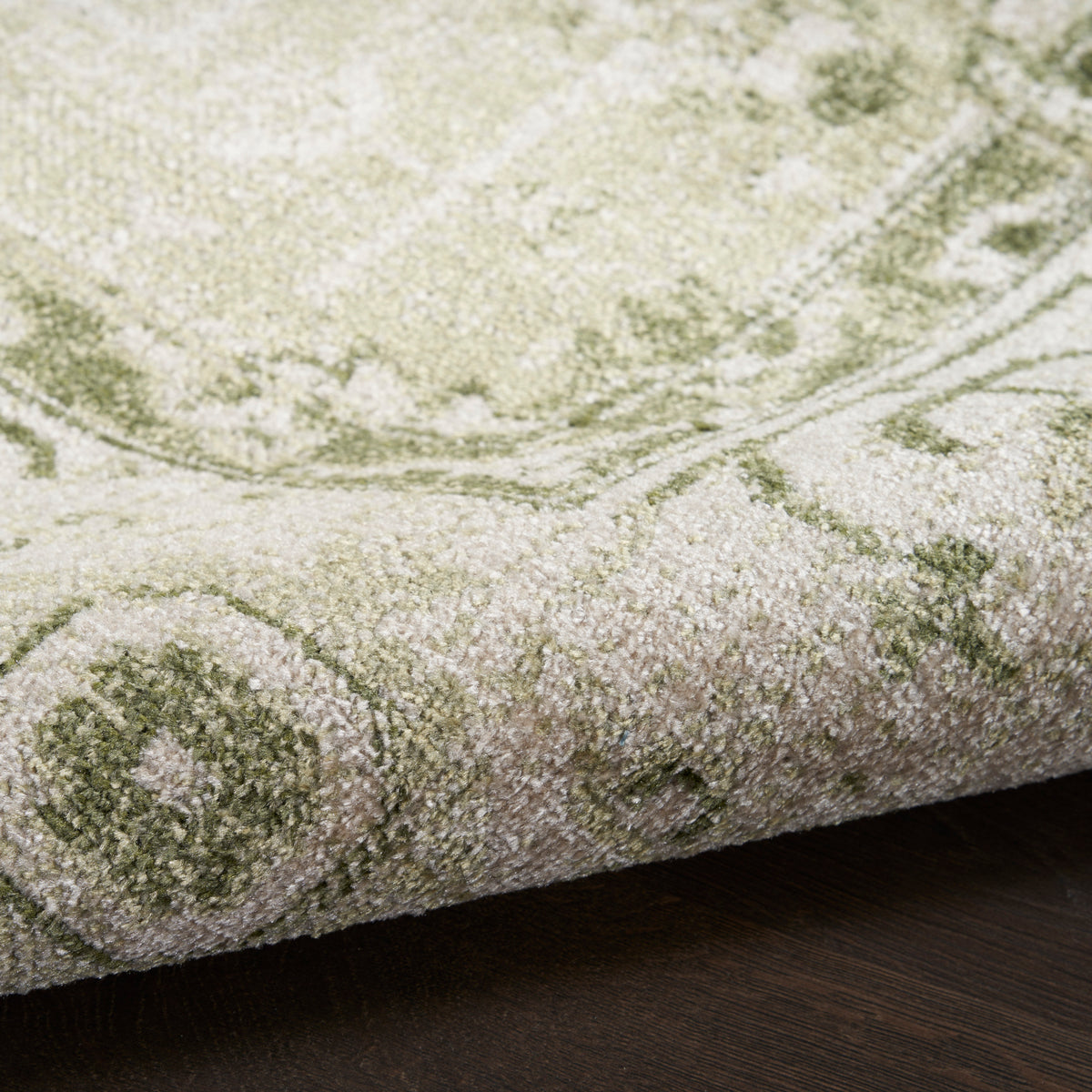 Astra Machine Washable ASW11 Ivory Green Rug