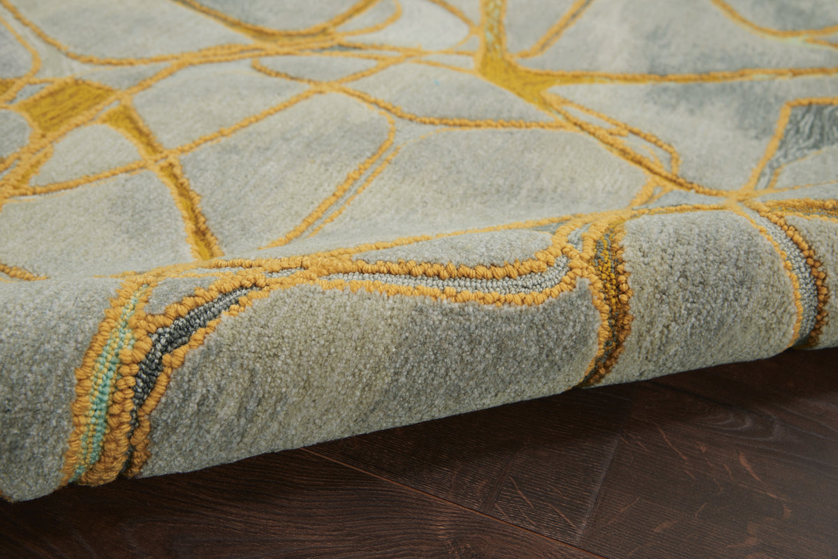 Symmetry SMM05 Grey Yellow Rug