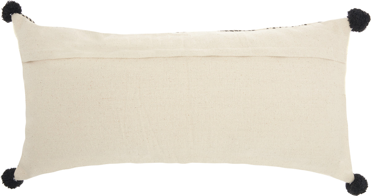 Lifestyle DP010 Ivory/Black 16" x 33" Throw Pillows