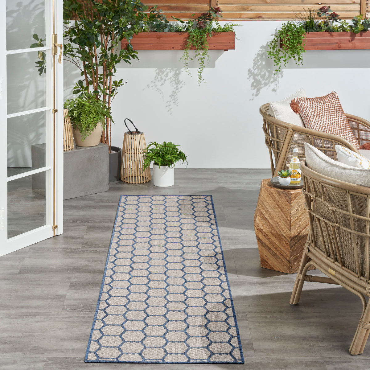 Twist Reversible TWS01 Blue Rug