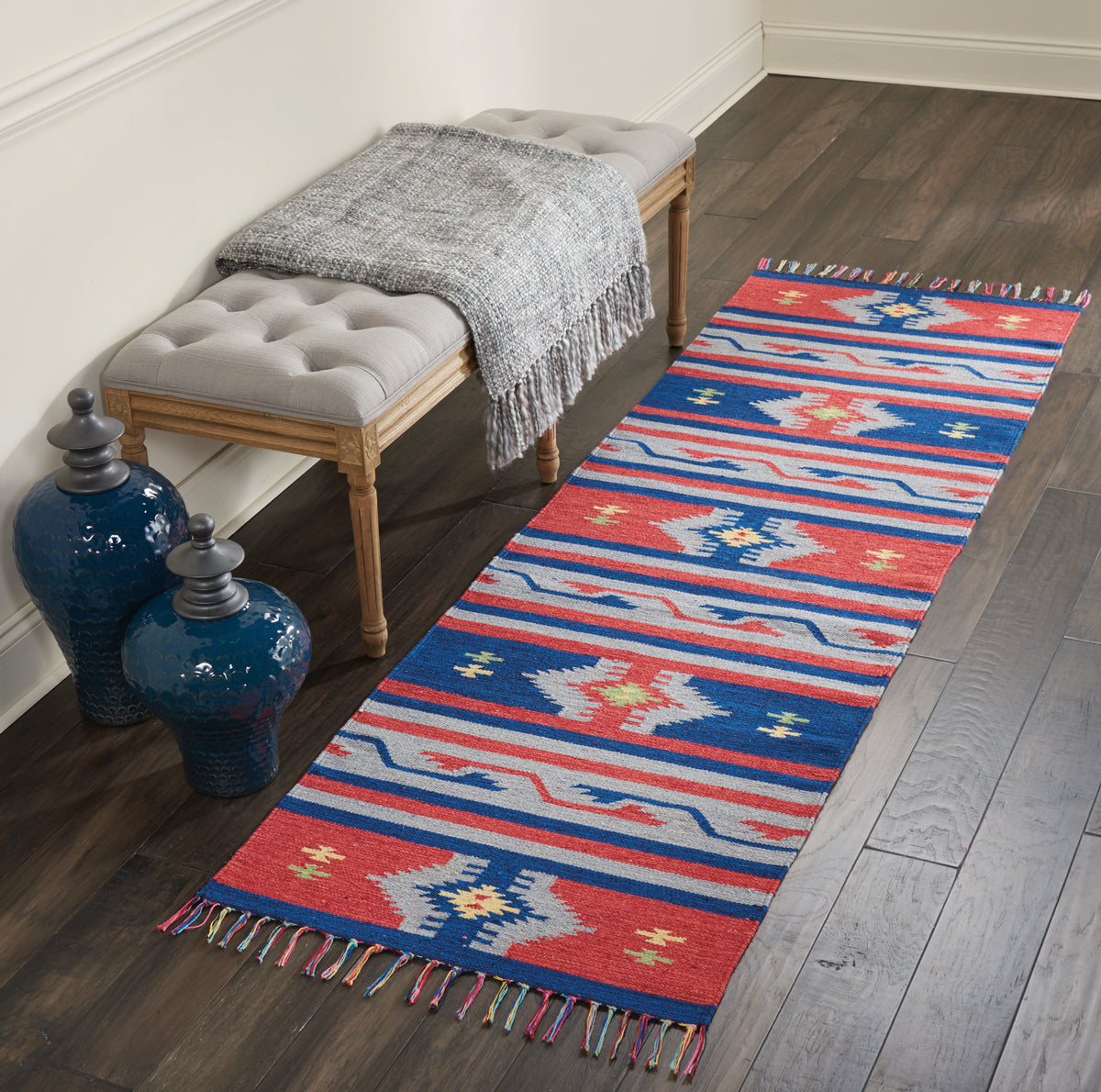 Baja BAJ03 Blue Red Rug
