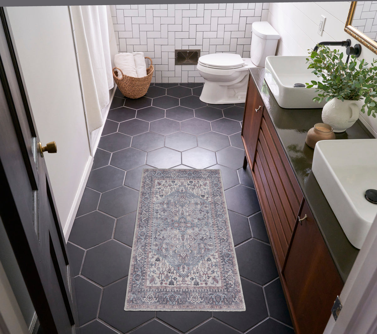 New Concept Washables SR104 Grey Rug