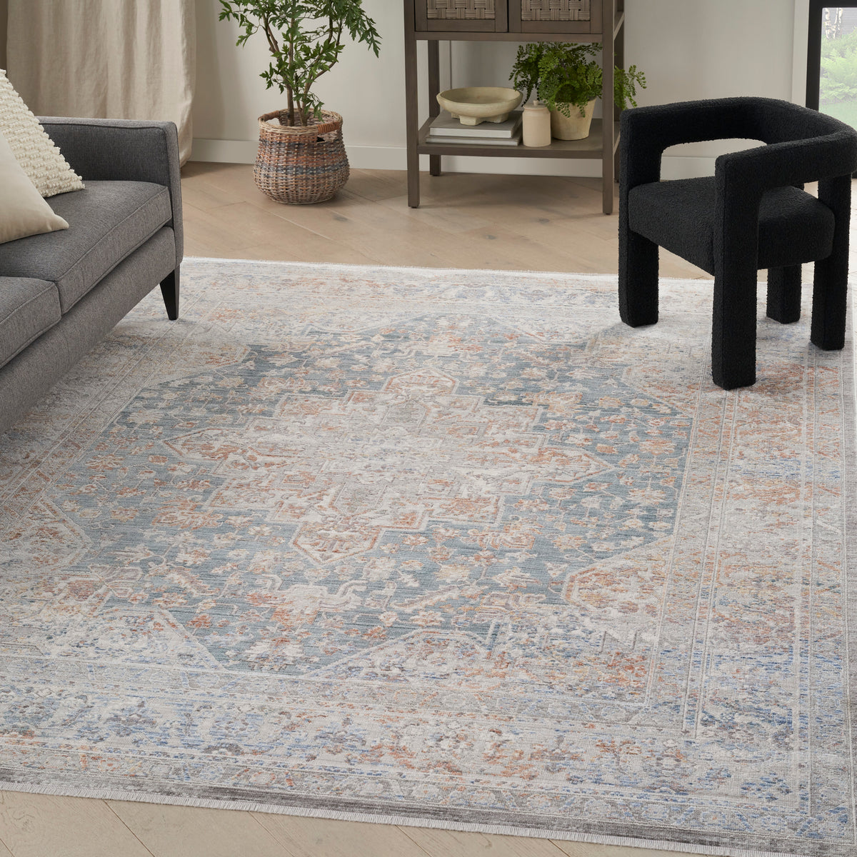 Elegant Heirlooms ELH01 Ivory Blue Rug