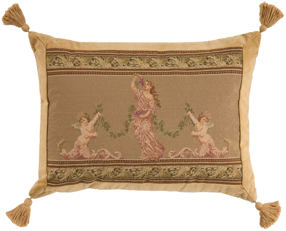 Vintage Pillow V8015 Taupe 19" x 25" Throw Pillows