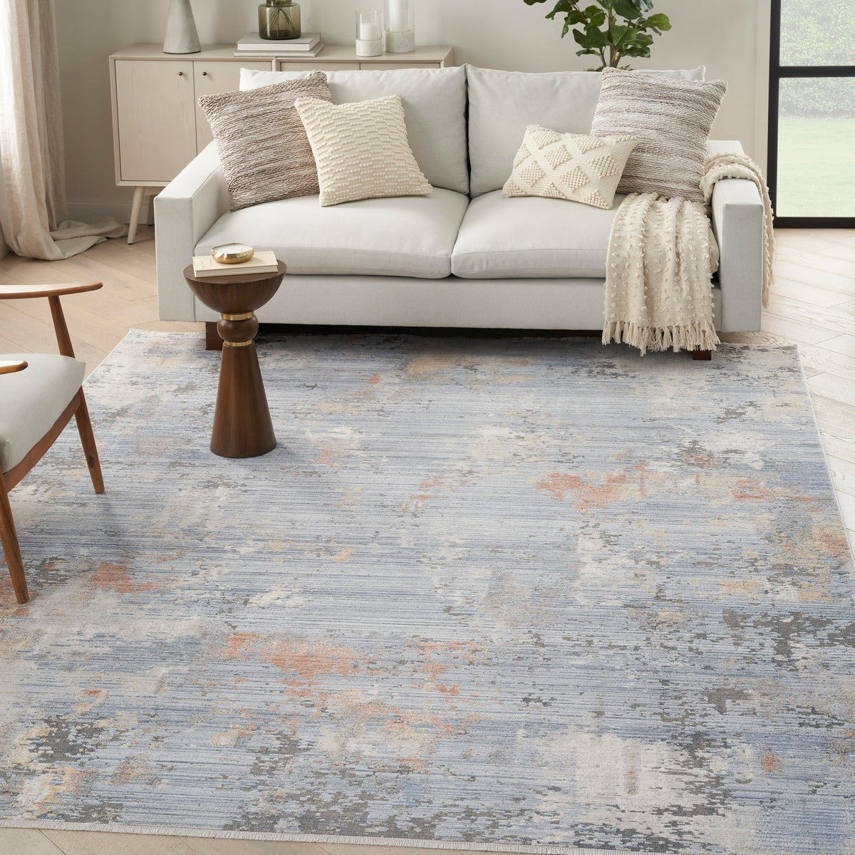 Abstract Hues ABH01 Grey Blue Rug