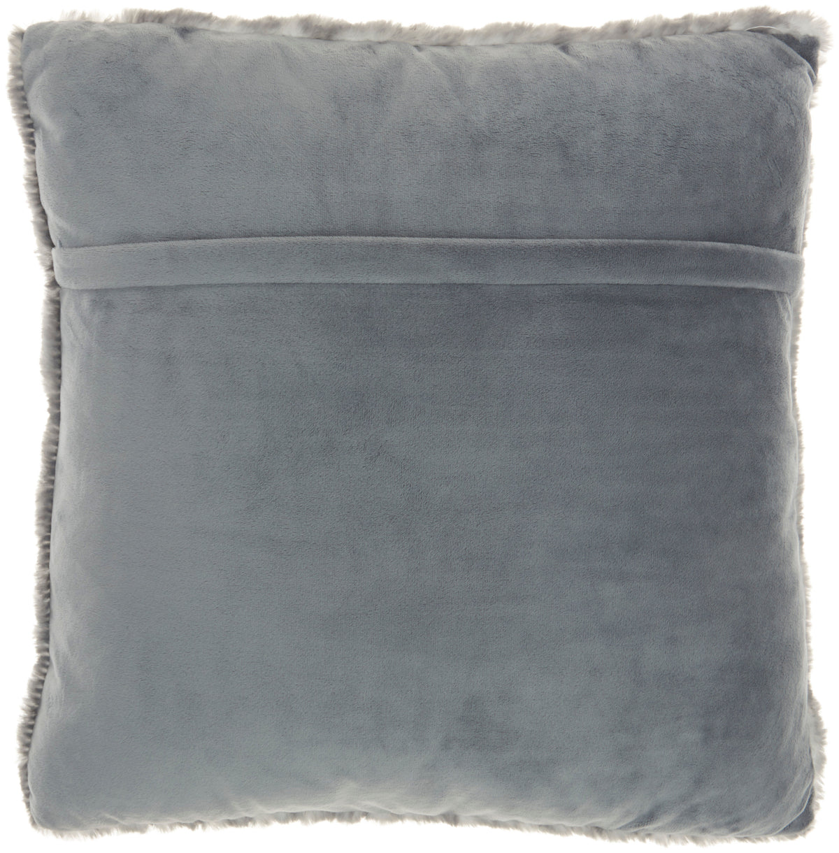 Faux Fur SN101 Charcoal 20" x 20" Throw Pillows