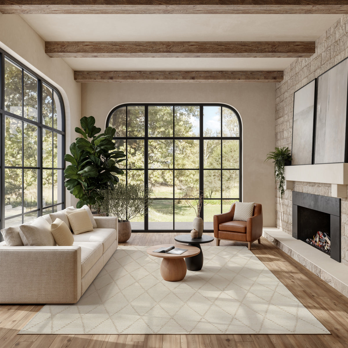 Azure AZU01 Ivory Rug