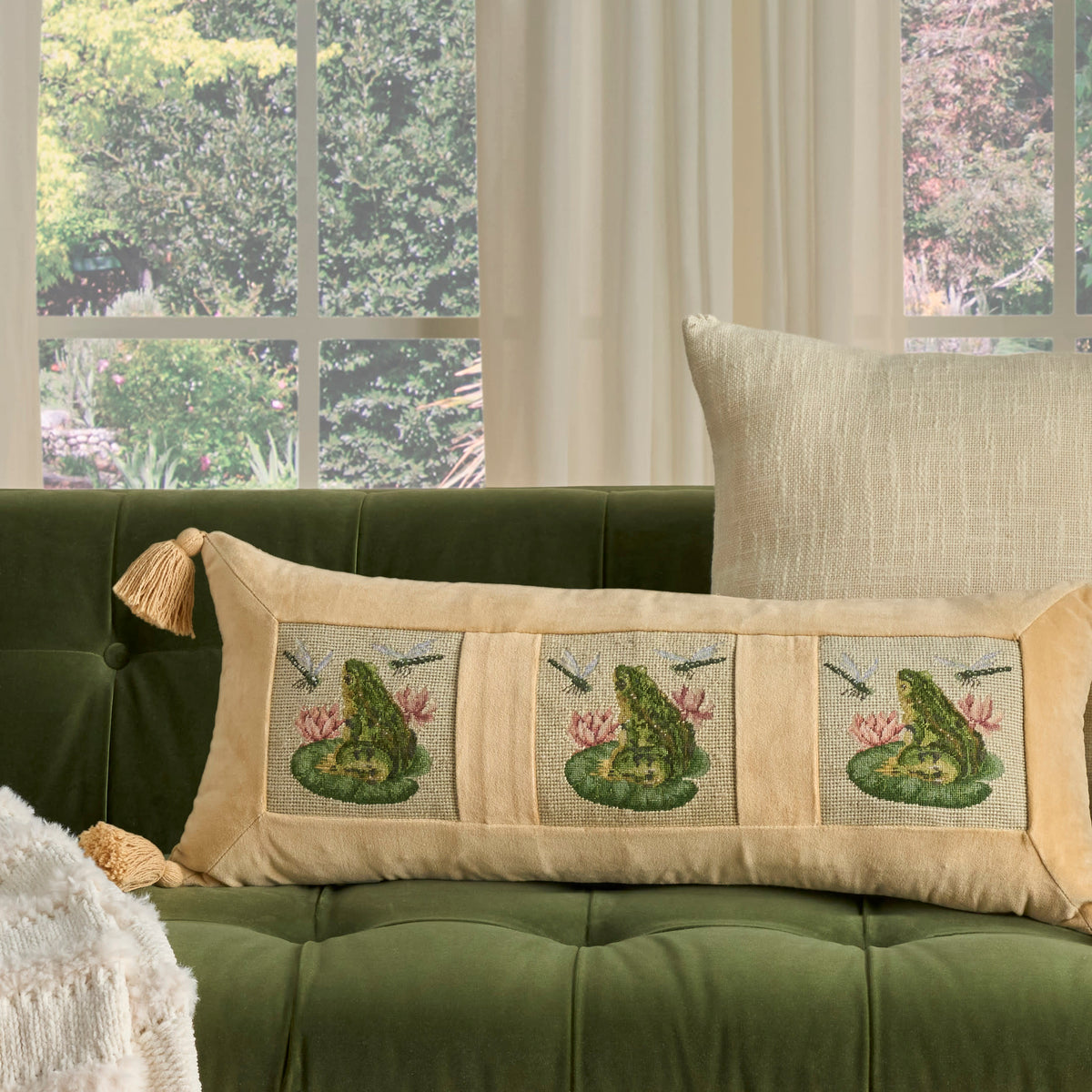 Vintage Pillow V8047 Seafoam 12" x 28" Throw Pillows