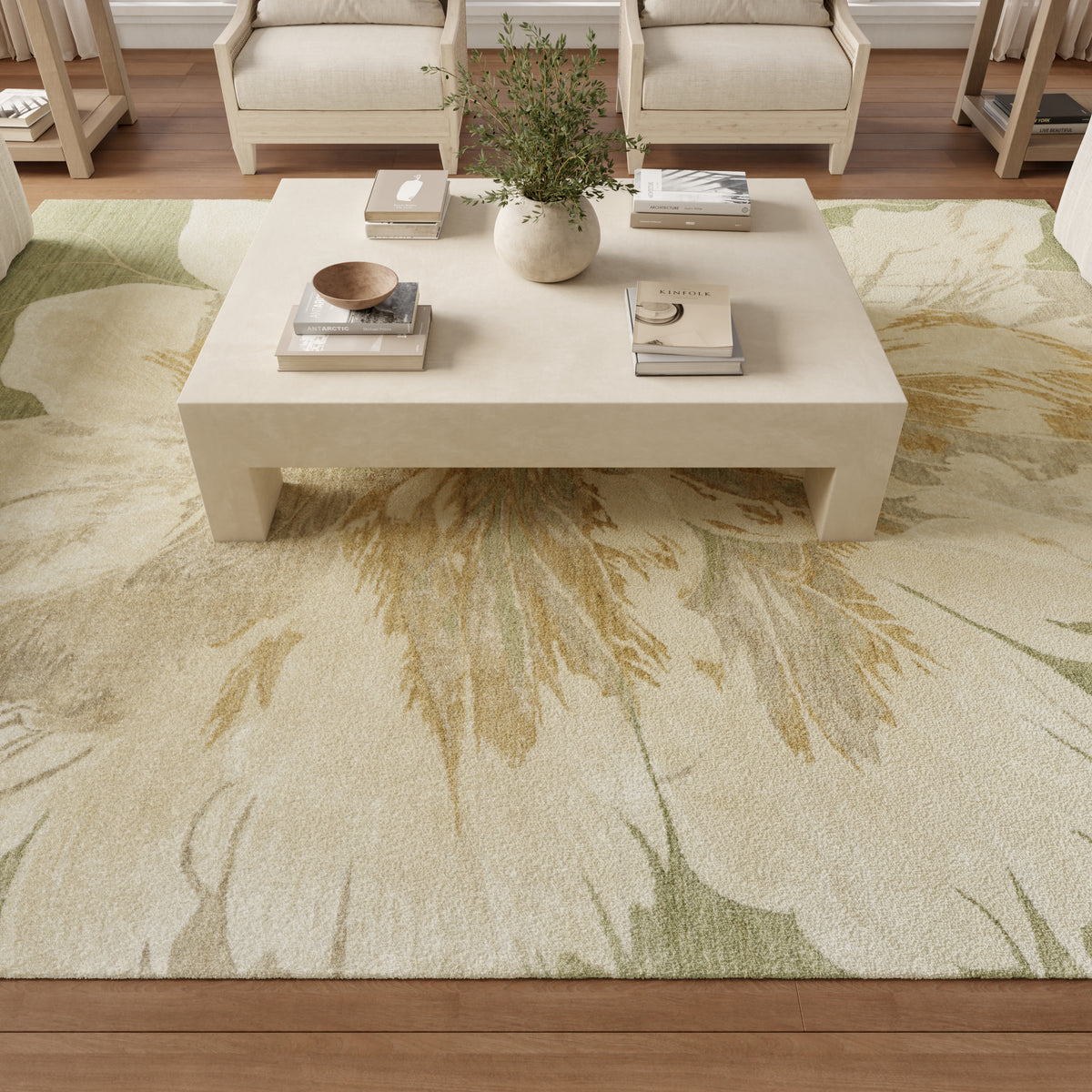 Brushlight BRL02 Green Ivory Rug