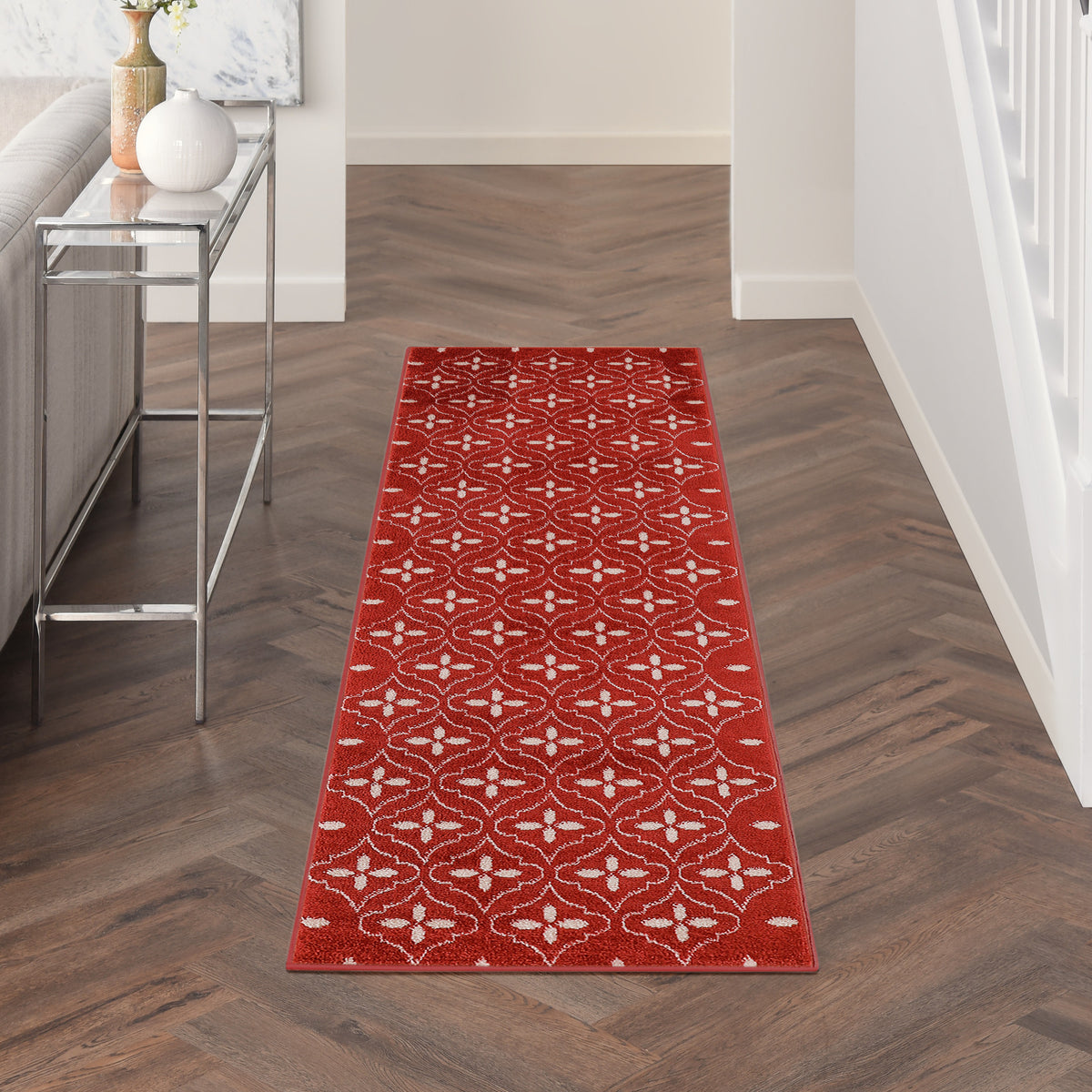 Nourison Essentials NRE04 Brick Ivory Rug