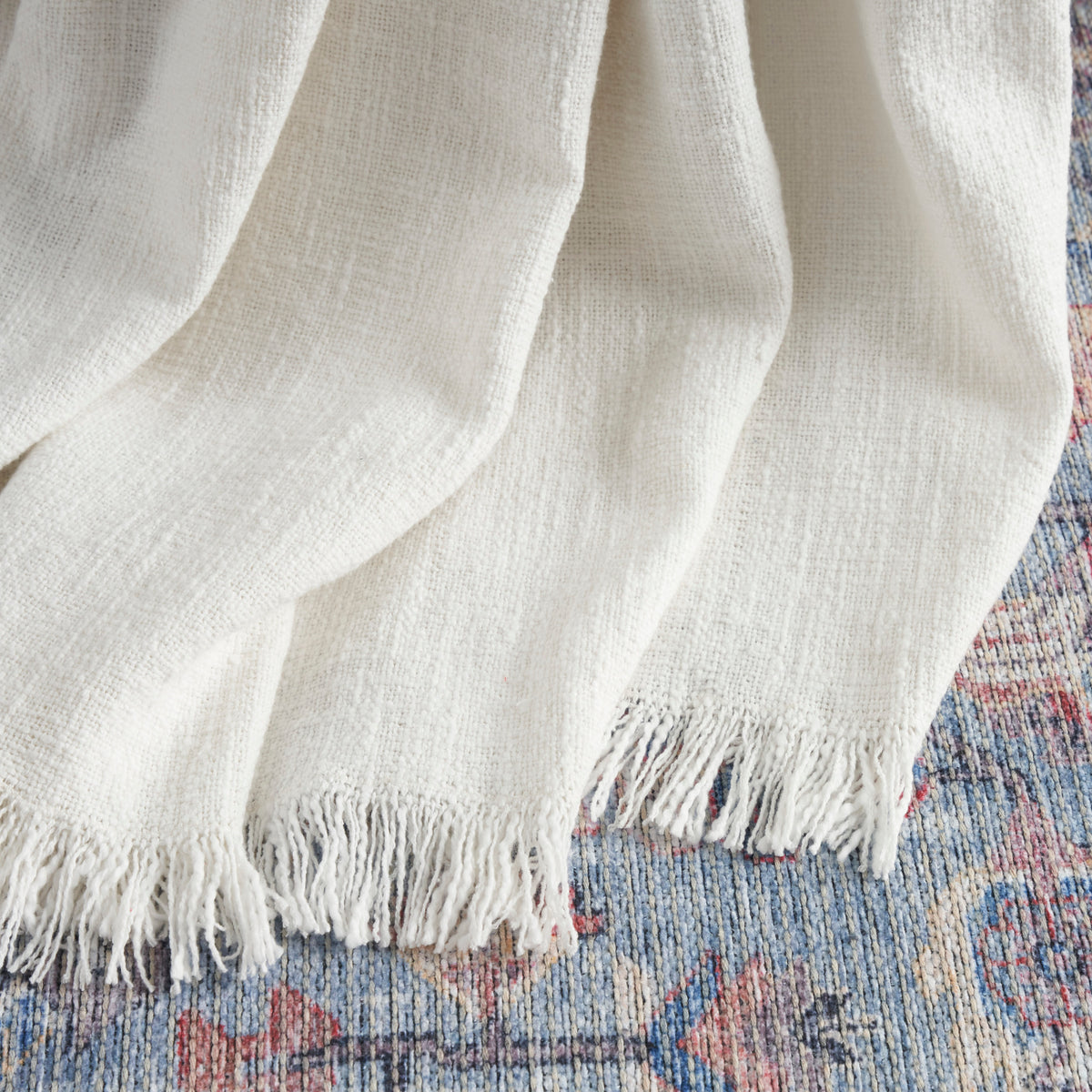 Lifestyle ZH127 Ivory 50" x 60" Throw Blankets