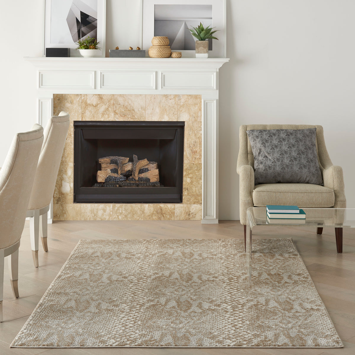 Solace SLA06 Ivory Beige Rug