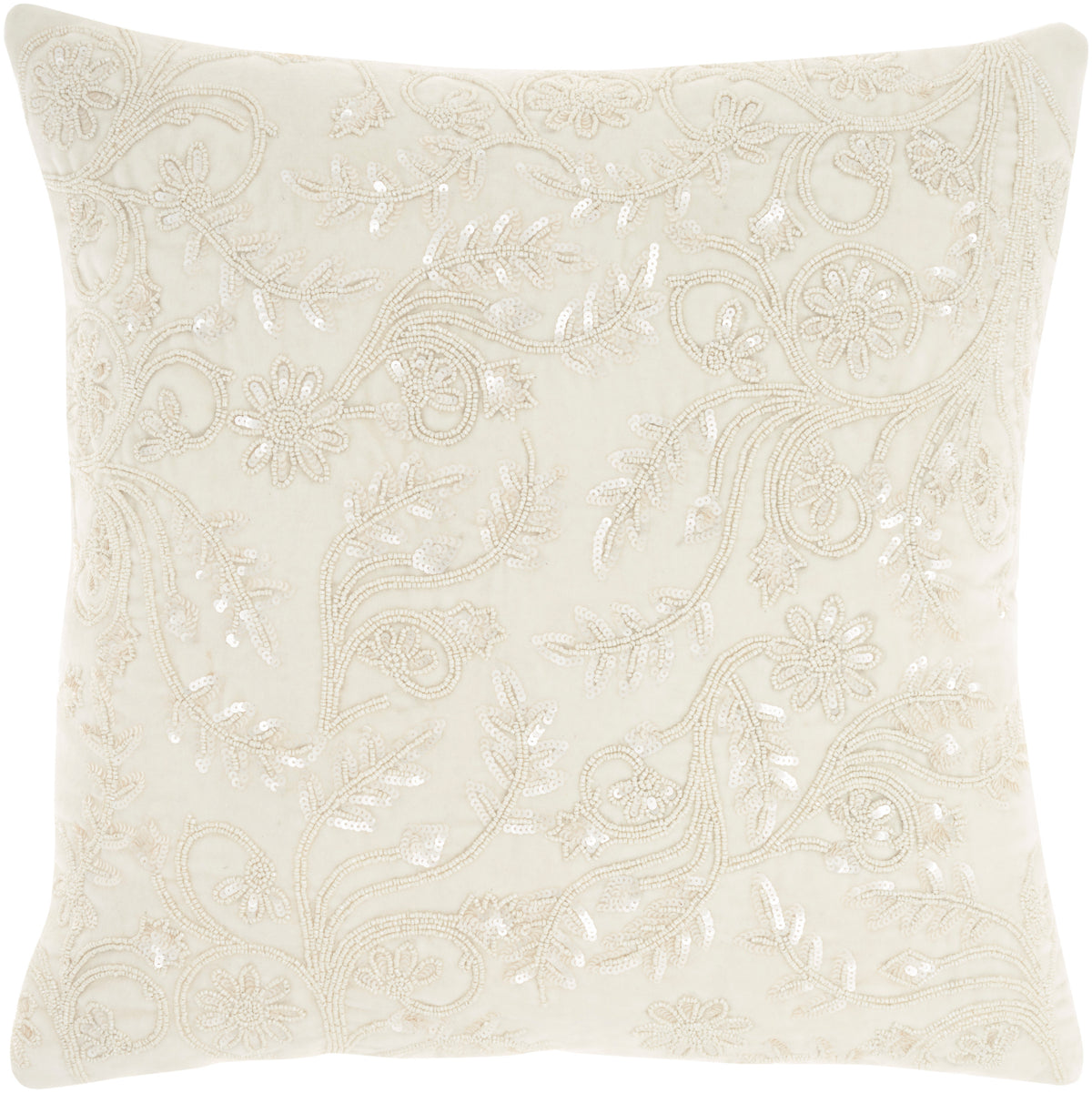 Sofia Z1610 Ivory 20" x 20" Throw Pillows