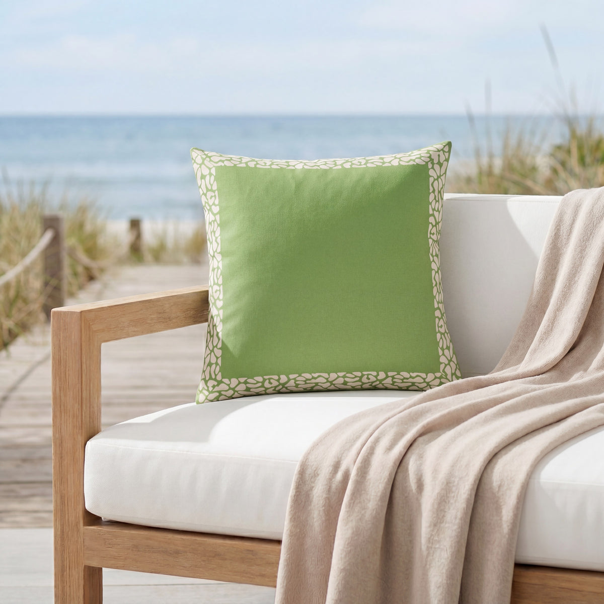 Outdoor Pillows VJ370 Lime 18" x 18" Throw Pillows