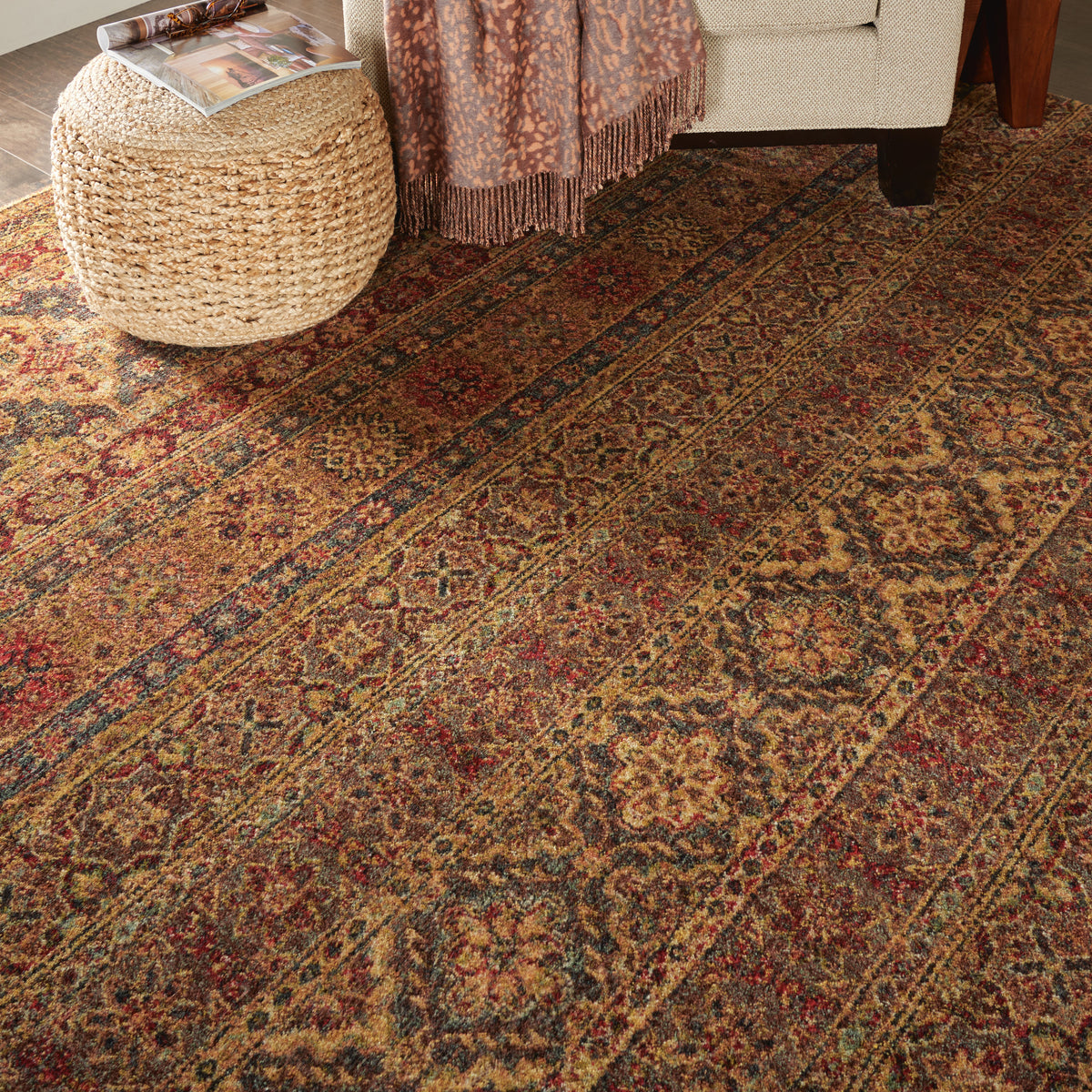 Jewel JEL03 Blue Red Rug