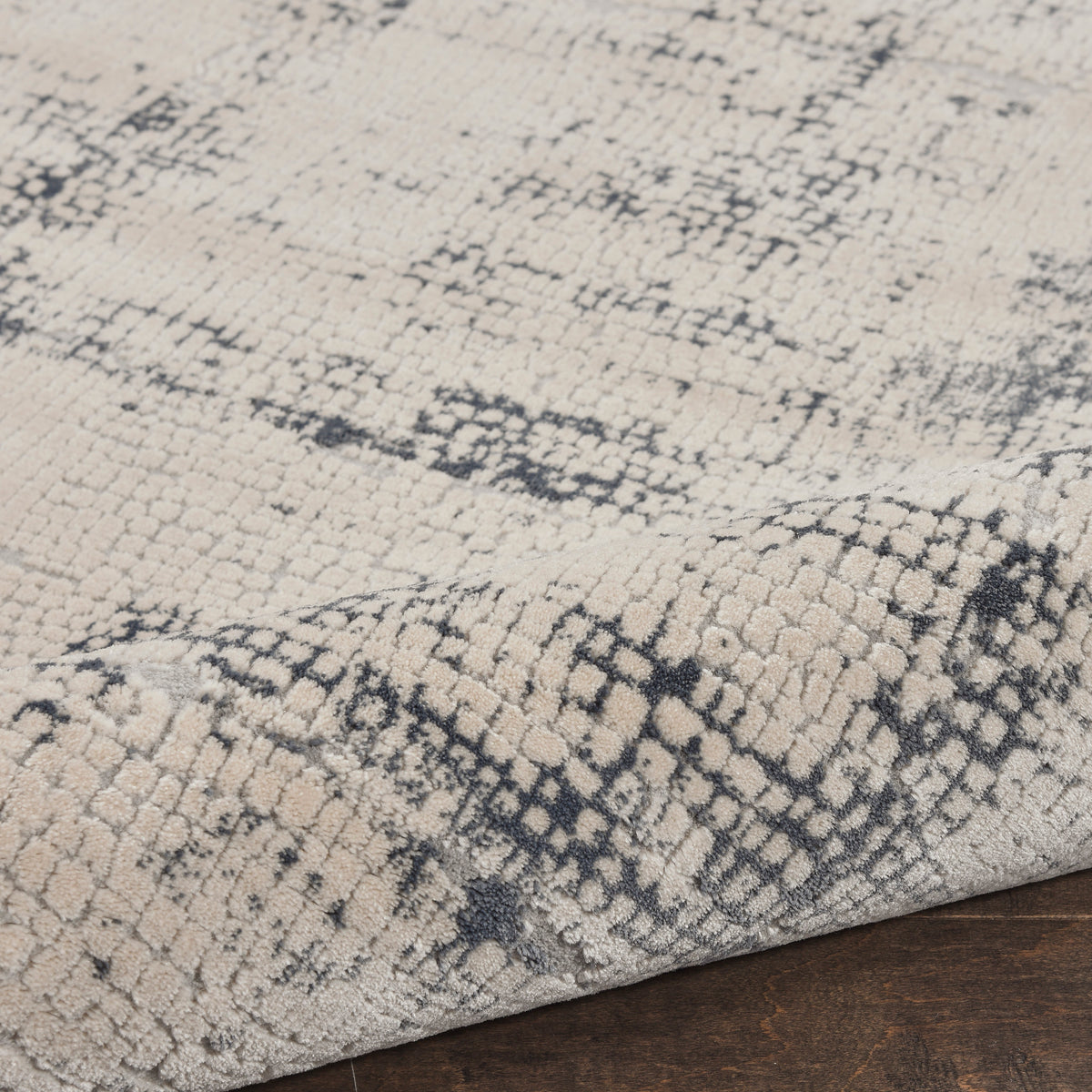 Rustic Textures RUS06 Ivory Blue Rug