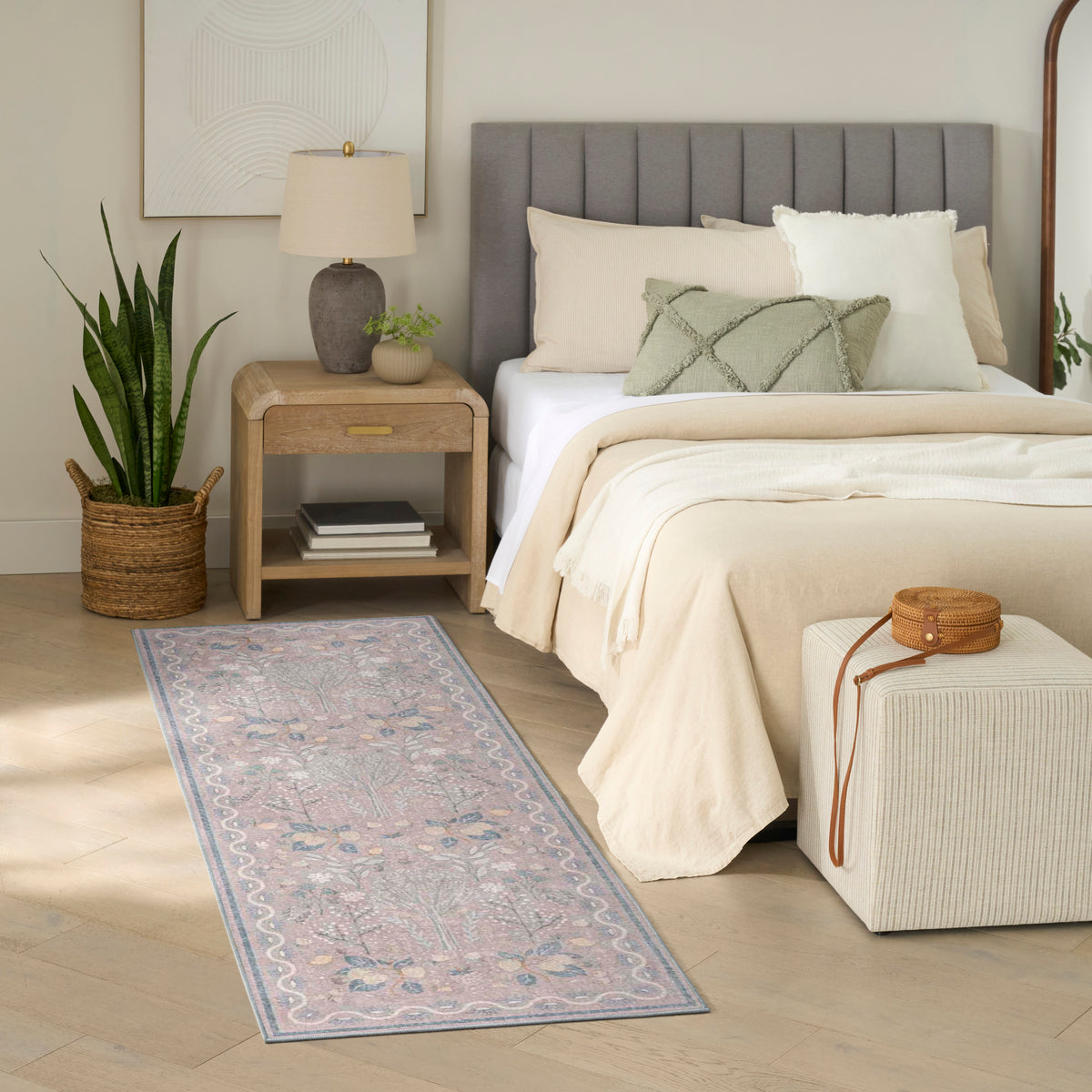 Botanical Washables BOT04 Grey Multicolor Rug