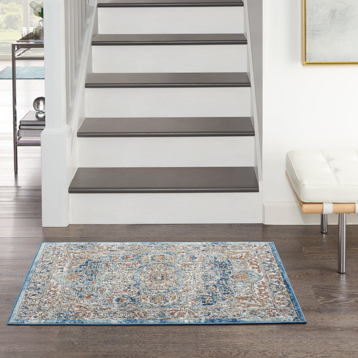 Quarry QUA11 Ivory Blue Rug