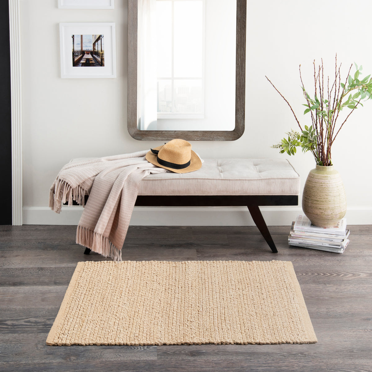 Natural Jute NJT01 Bleached Rug