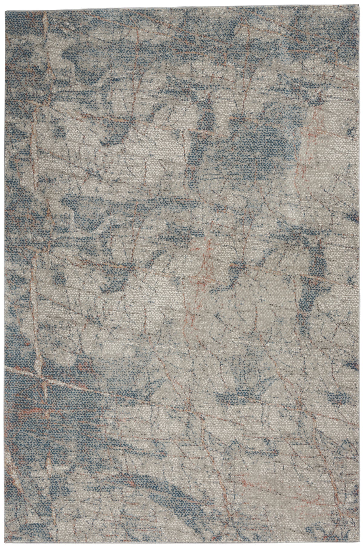 Rustic Textures RUS15 Light Grey Blue Rug