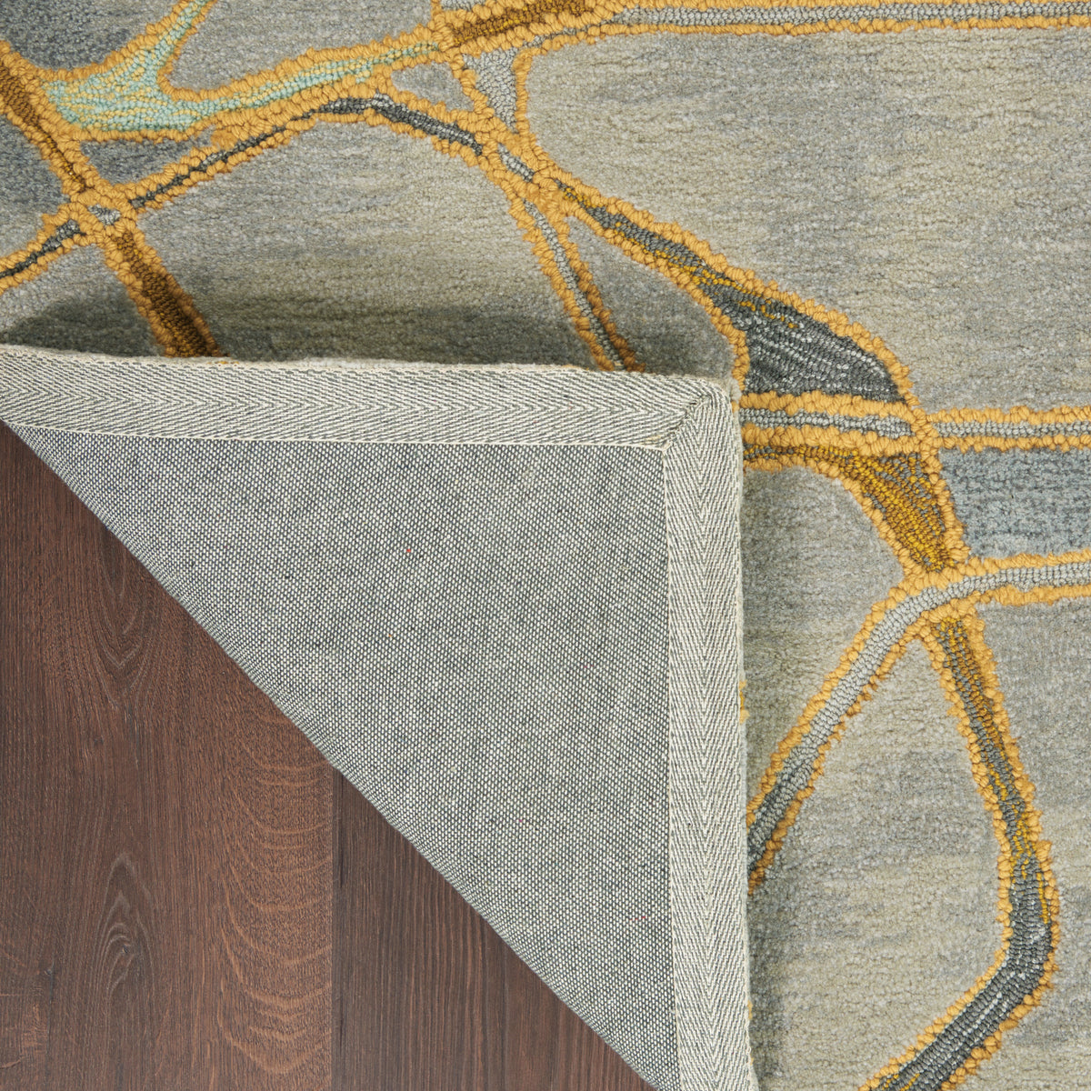 Symmetry SMM05 Grey Yellow Rug