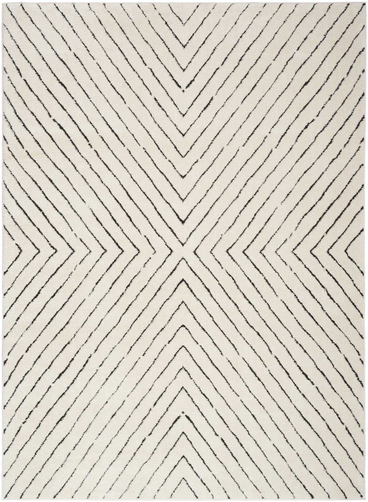 Modern Comfort MNC01 Ivory Black Rug